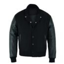 Black Letterman Jacket Mens