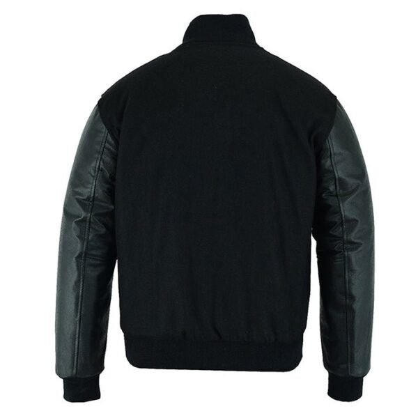 Black Letterman Jacket Mens