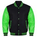 Premium Varsity Letterman Baseball Bomber Wool & Genuine Leather Sleeves  Jackets - 53
