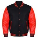 Premium Varsity Letterman Baseball Bomber Wool & Genuine Leather Sleeves  Jackets - 5
