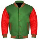 Premium Varsity Letterman Baseball Bomber Wool & Genuine Leather Sleeves  Jackets - 55