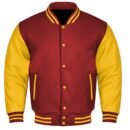 Premium Varsity Letterman Baseball Bomber Wool & Genuine Leather Sleeves  Jackets - 27