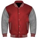 Premium Varsity Letterman Baseball Bomber Wool & Genuine Leather Sleeves  Jackets - 28