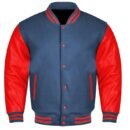 Premium Varsity Letterman Baseball Bomber Wool & Genuine Leather Sleeves  Jackets - 33