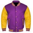 Premium Varsity Letterman Baseball Bomber Wool & Genuine Leather Sleeves  Jackets - 35