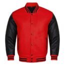 Premium Varsity Letterman Baseball Bomber Wool & Genuine Leather Sleeves  Jackets - 12