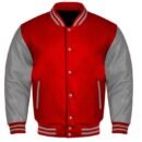 Premium Varsity Letterman Baseball Bomber Wool & Genuine Leather Sleeves  Jackets - 40
