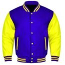Premium Varsity Letterman Baseball Bomber Wool & Genuine Leather Sleeves  Jackets - 45