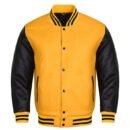 Premium Varsity Letterman Baseball Bomber Wool & Genuine Leather Sleeves  Jackets - 3